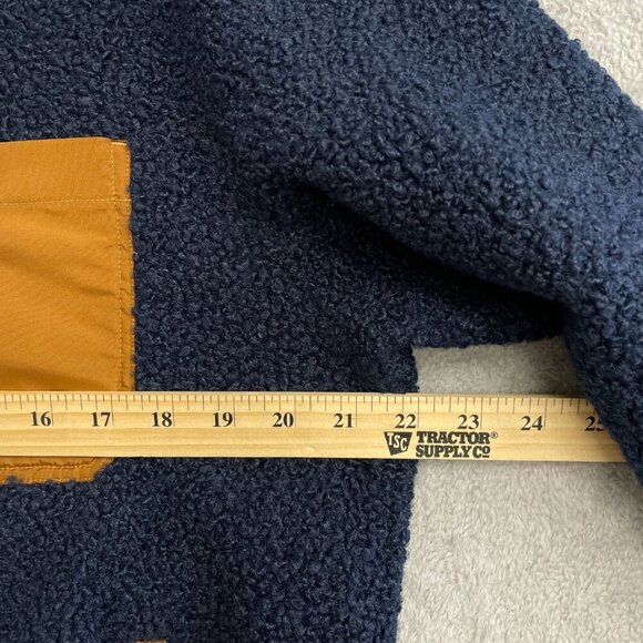 NEW Lands' End Men's M Sherpa Fleece Pullover Mock neck Sweatshirt - Picture 4 of 8